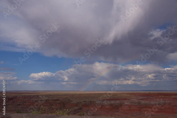 Fototapeta Rainbow over desert