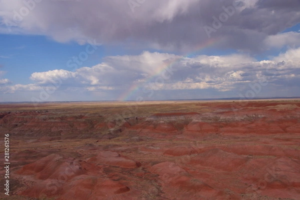 Fototapeta Rainbow above the dessert