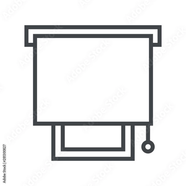 Fototapeta Line icon roll curtain