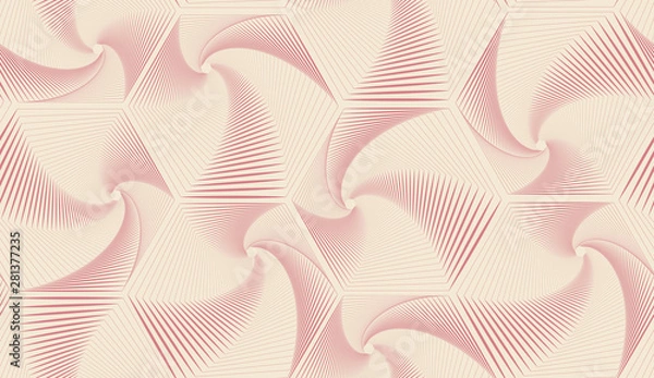 Obraz hexagonal vortex seamless grid retro pink