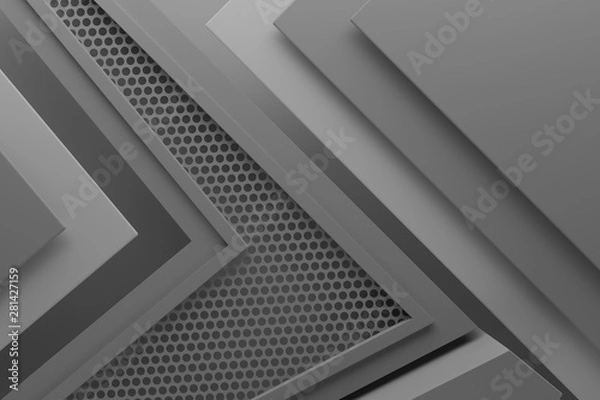 Fototapeta modern gray space graphic background texture pattern 3d illustration