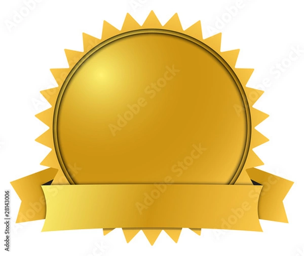 Obraz Gold Badge Banner