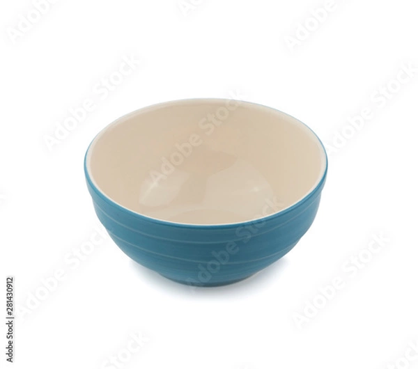 Fototapeta Empty white bowl isolated on white background