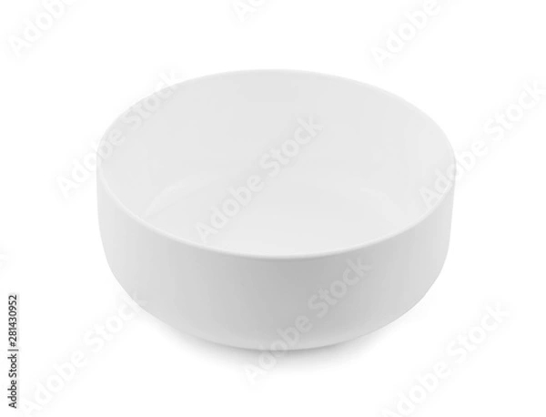 Obraz Empty white bowl isolated on white background
