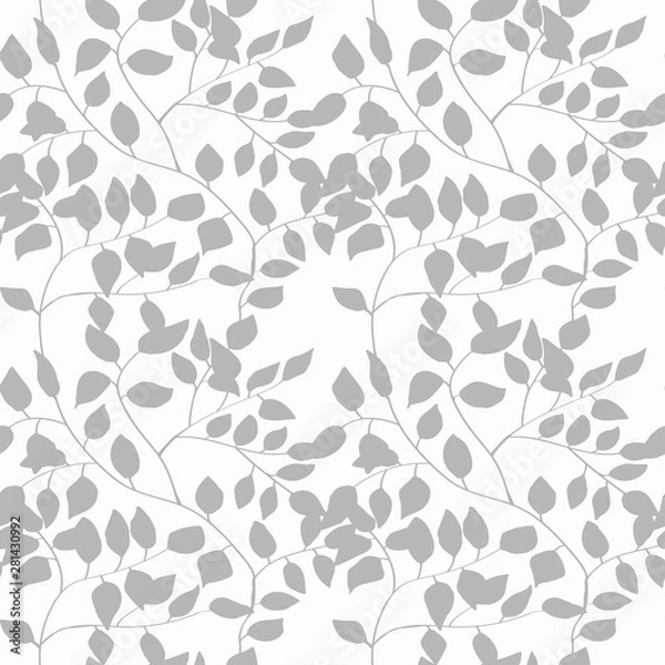 Fototapeta Floral abstract seamless pattern leaves