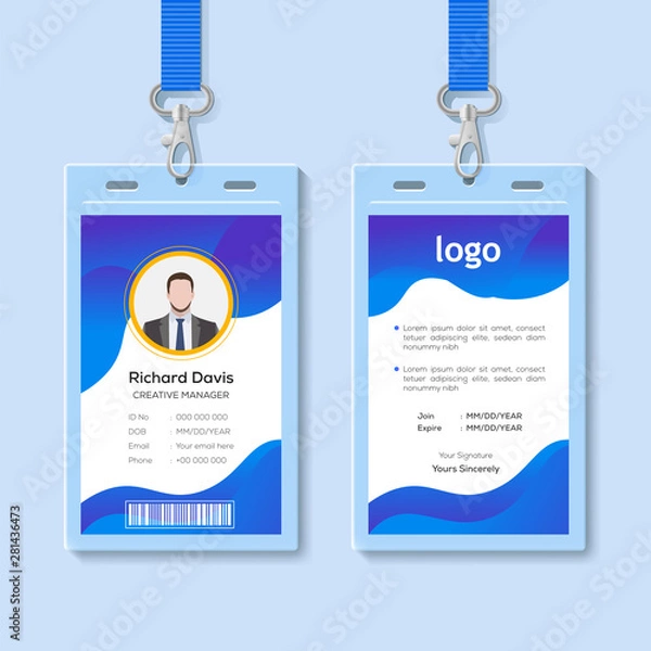 Obraz ID Card Template Design