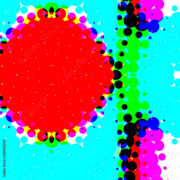 Obraz Glowing abstract halftone background.