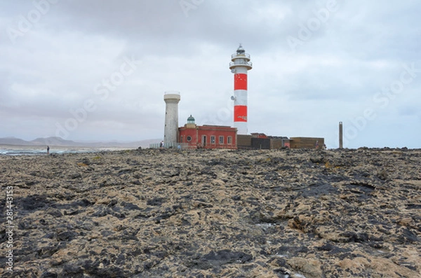 Fototapeta El Toston Lighthouse on the West Coast of Fuerteventura, Canary Islands