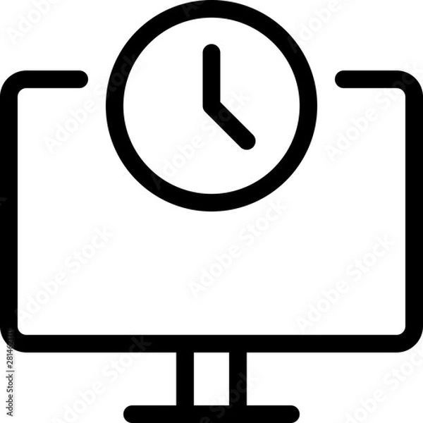 Fototapeta Desktop computer in standby mode after being idle