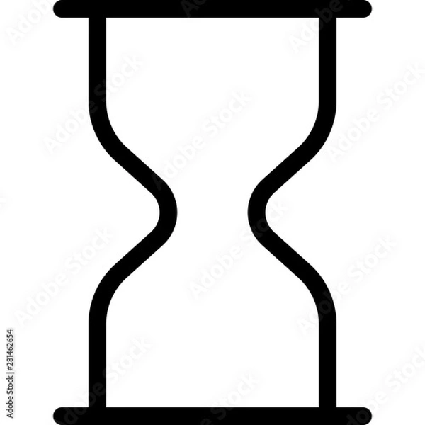 Fototapeta Loading hourglass symbol in computer system interface