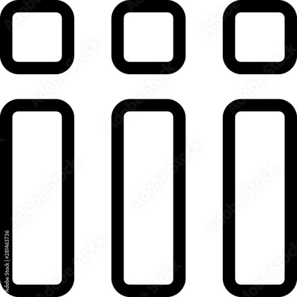Obraz Top square blocks followed by vertical columns