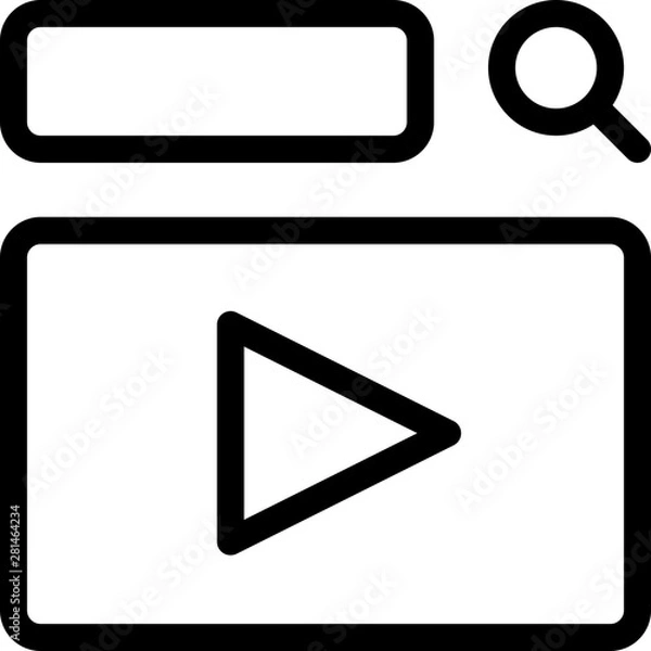 Fototapeta Video hosting website search results displayed online
