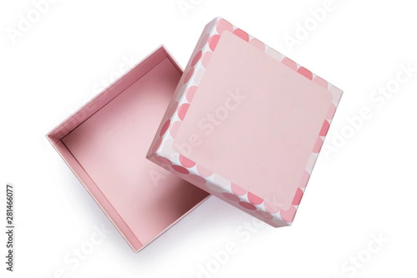 Fototapeta Open empty decorative box isolated on white background