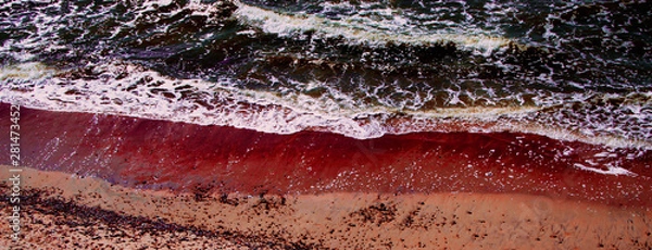 Fototapeta red water