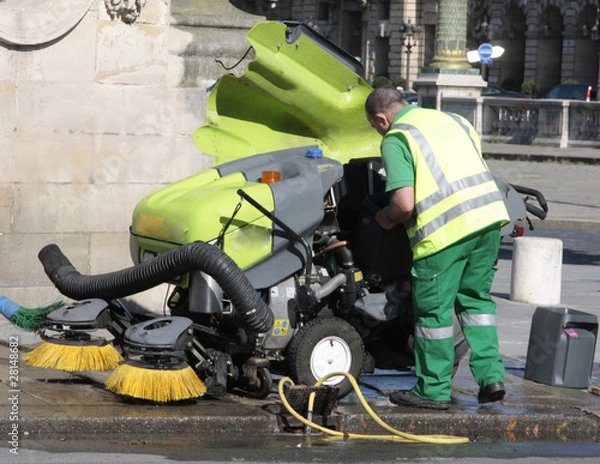 Fototapeta Machine à nettoyer, paris