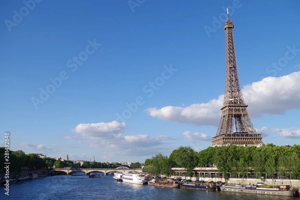 Fototapeta セーヌ川とエッフェル塔