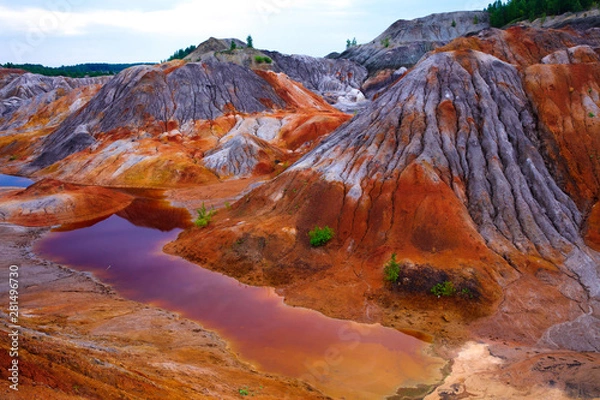 Obraz orange clay  hills like mars