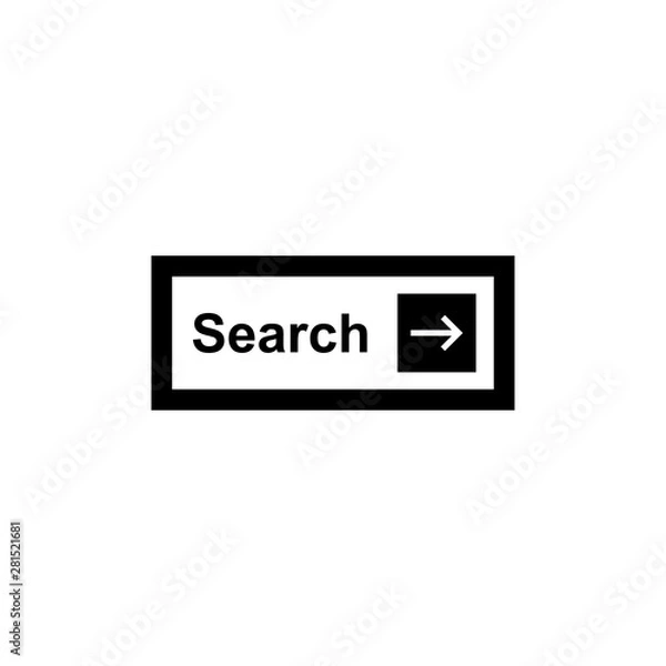 Fototapeta Set of search bars, flat web design elements