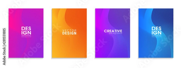 Fototapeta Minimal covers design. Colorful halftone gradients.background modern template design for web. Cool gradients. Future geometric patterns. Eps10