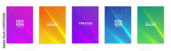 Fototapeta Minimal covers design. Colorful halftone gradients.background modern template design for web. Cool gradients. Future geometric patterns. Eps10