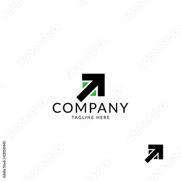 Obraz Up arrow modern logo vector