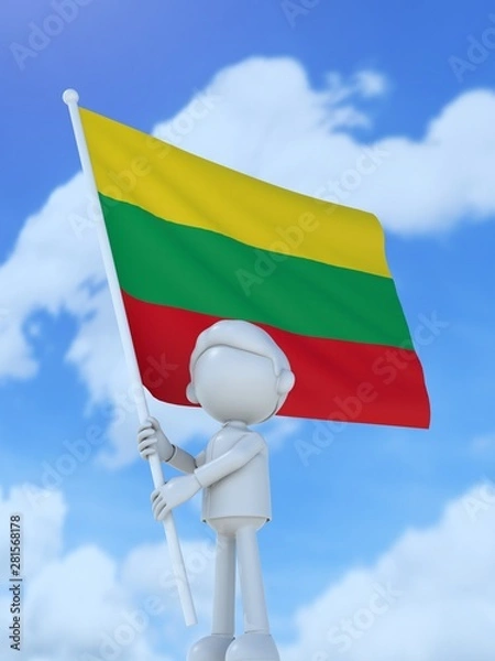 Obraz 国旗を掲げるリトアニアのスポーツ選手