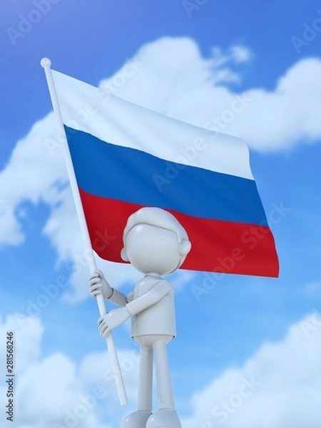 Obraz 国旗を掲げるロシアのスポーツ選手