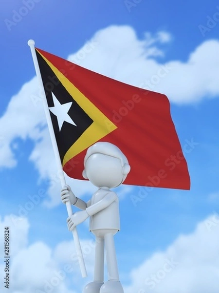 Obraz 国旗を掲げる東ティモールのスポーツ選手
