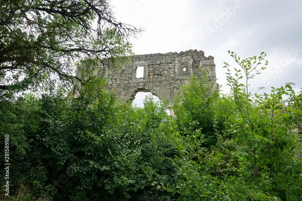 Obraz the ruins of a medieval civilization lost and forgotten in the wild southern forests