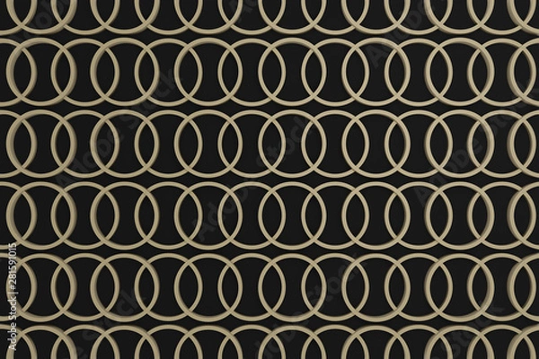 Fototapeta abstract black background with ring loop