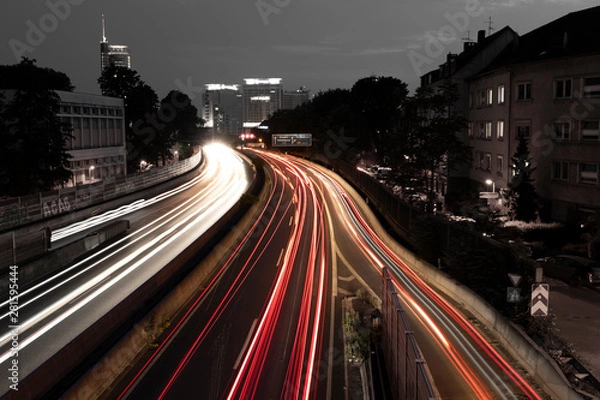 Obraz Night traffic highway