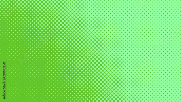 Fototapeta Yellow and green pop art crossed background in retro comic style with halftone dots design