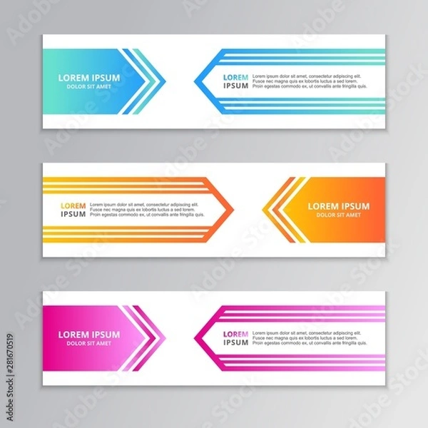 Fototapeta Business Banner Template, Abstract Shape Layout Background Gradient Design