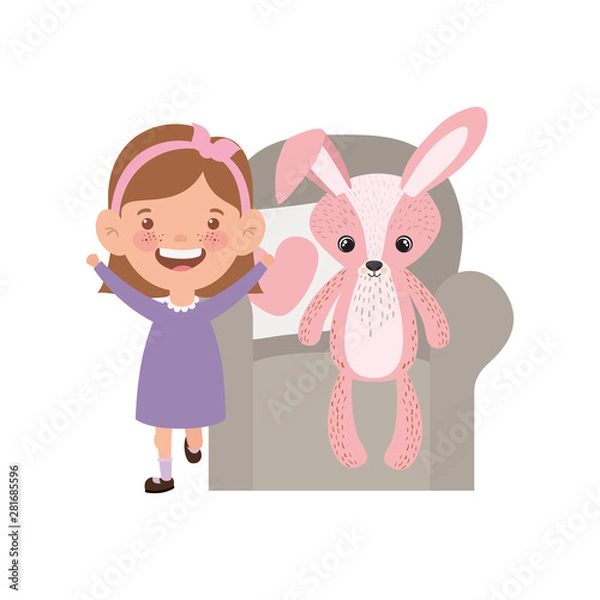 Fototapeta Isolated girl cartoon design vector illustration