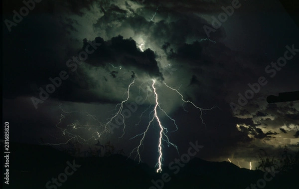 Fototapeta Blitz Analog Photographie Grün