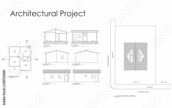 Fototapeta Architectural Project