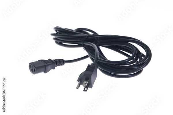 Fototapeta Cable isolated on white background