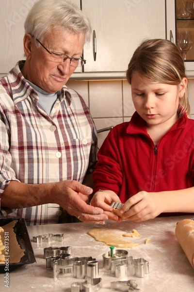 Fototapeta Beim Plätzchen backen