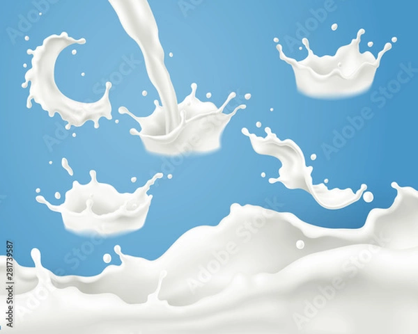 Obraz Splash milk collection