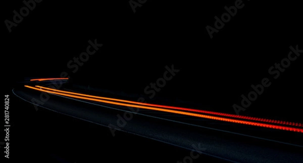 Obraz light trails in tunnel