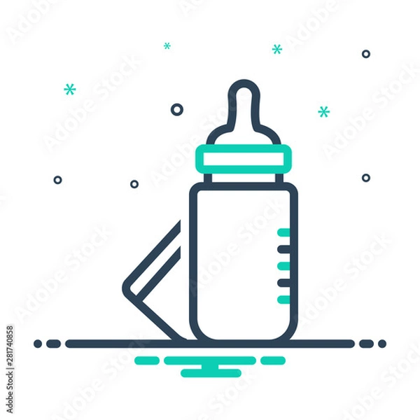 Obraz  mix icon for baby bottle