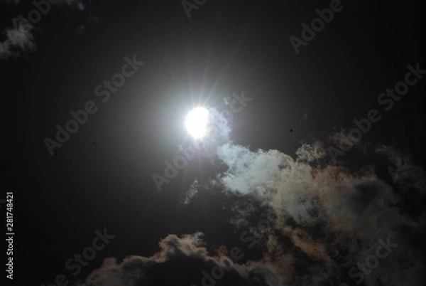 Fototapeta Solar eclipse photography. Also can use like abstract pattern.