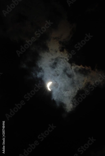 Fototapeta Solar eclipse photography. Also can use like abstract pattern.