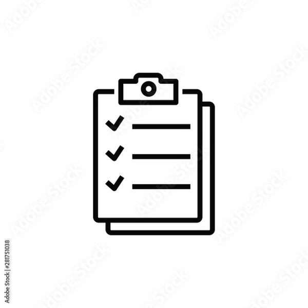 Fototapeta clipboard icon vector