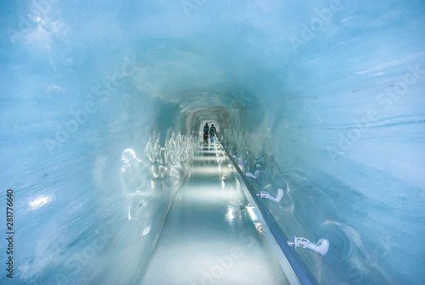 Fototapeta Jungfrau Ice Palace. A great cave under Jungfrau peak in Switzerland