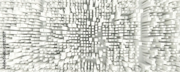 Obraz Cube 3D wall - white city