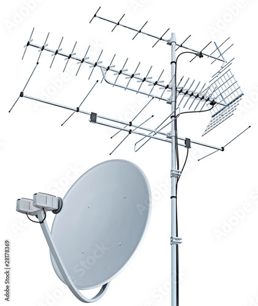 Obraz Antenna tv e antenna parabolica