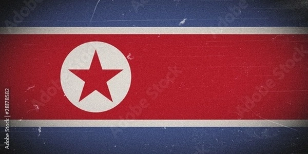 Obraz North Korea grunge flag