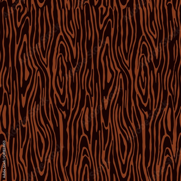 Fototapeta seamless pattern, tree texture in brown tones