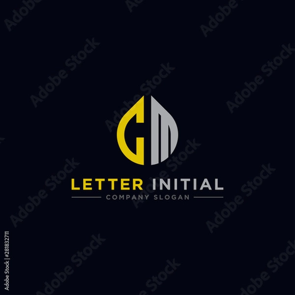 Fototapeta Inspiring company logo design from the initial letters to the CM logo icon. -Vector